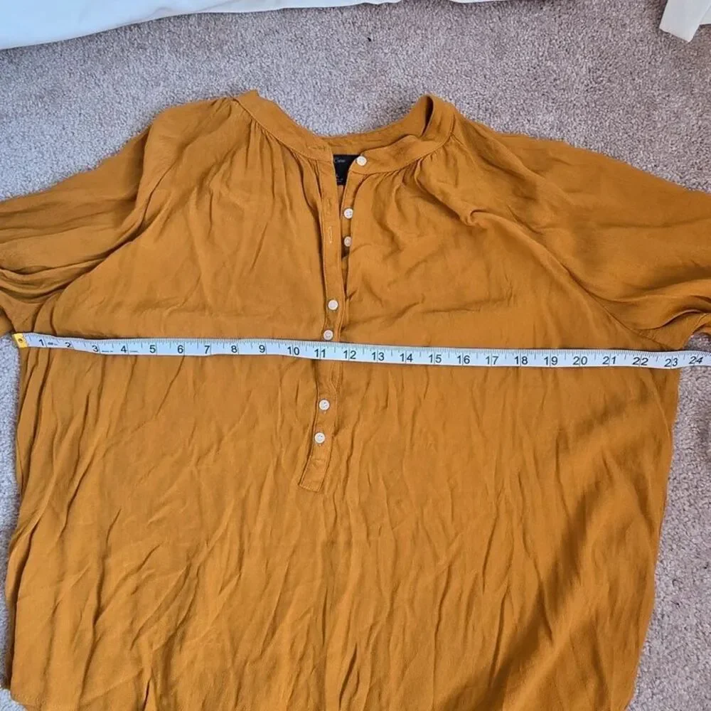 J. Crew Long-Sleeve Top Yellow Size L